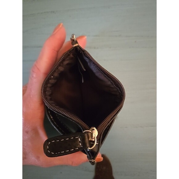 Skinny ID Case Wallet Key Chain Mini Brown Leather Women's Croft & Barrow Money - Picture 3 of 4